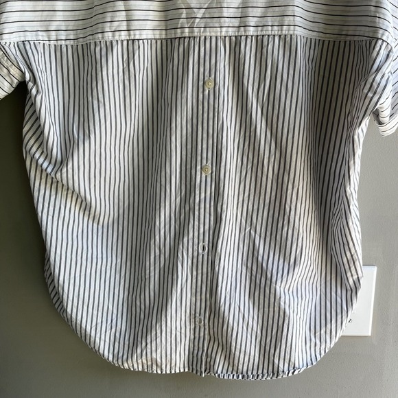 Madewell Striped Short Sleeve Button Back Popover Shirt, Women's Small - Picture 6 of 7